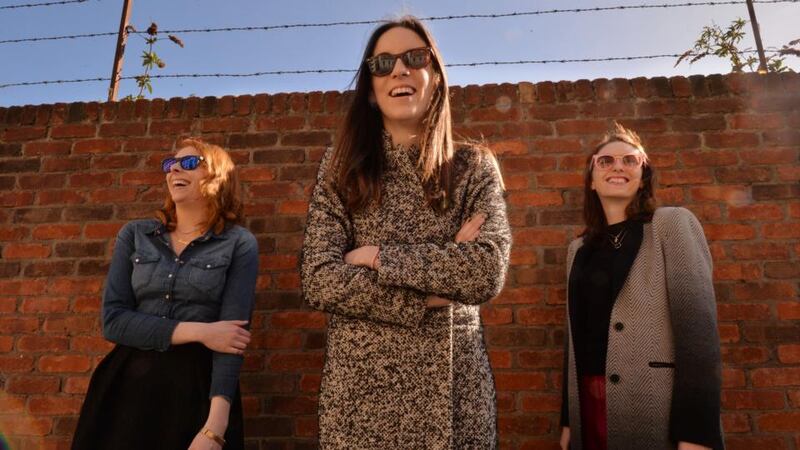 Sarah, Grace and Jennie McGinn run fashion website OPSH.com. Photograph: Alan Betson