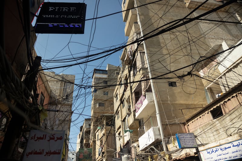 The Burj Al Barajneh refugee camp, in a southern suburb of Beirut, Lebanon, was established in 1948 after the “Nakba,” when Palestinians were forced to flee their homes and villages. Photograph: Chris Maddaloni