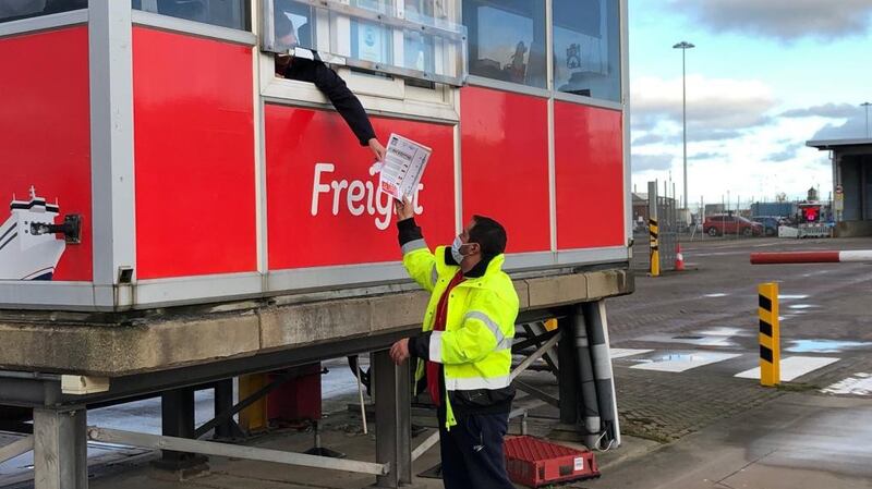 Papers are returned to Radoslav Radev. Photograph: Peter Murtagh/The Irish Times