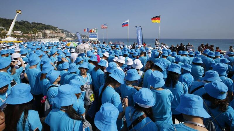 The holiday was held in celebration of the 20th anniversary of the company. Photograph: Valery Hache/AFP/Getty Images