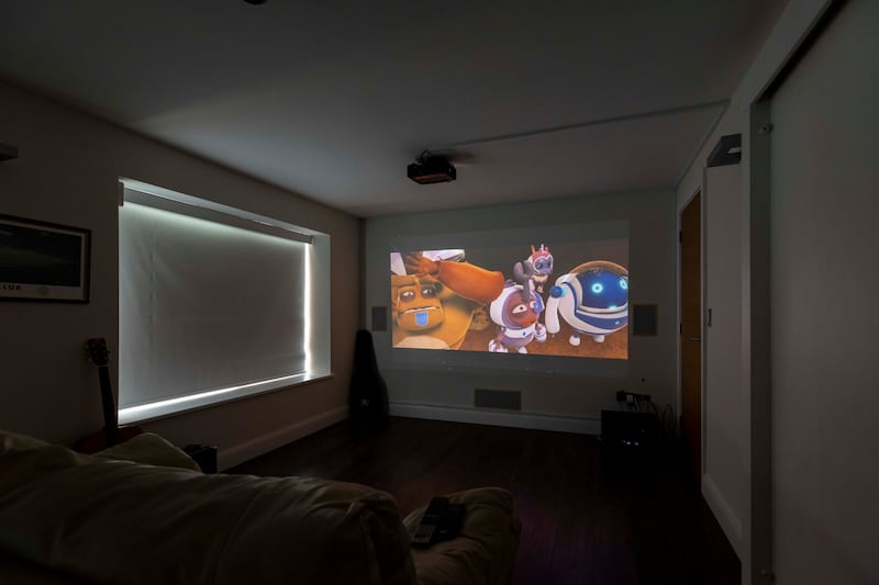 One of the reception rooms converts to a private cinema