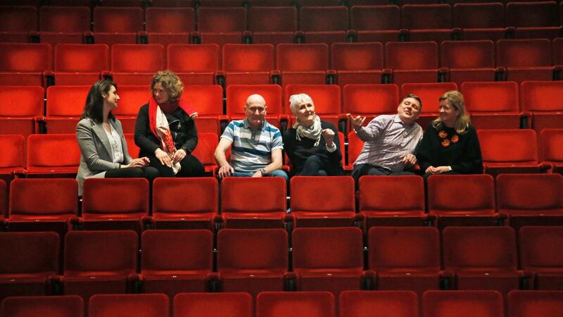From left are Caroline Henry, Fáilte Ireland; Octavia Tulloch, Tullynally Castle; Mark Corcoran, Mount Congreve Gardens; Barbara Cafferty, Kilruddery House and Gardens; Bryan Conlon, Fota House Arboretum & Gardens and Martina Lewis, Emo Court, at the Abbey Theatre as part of a Fáilte Ireland initiative to develop world-class visitor experiences at tourist attractions. Photograph: Nick Bradshaw