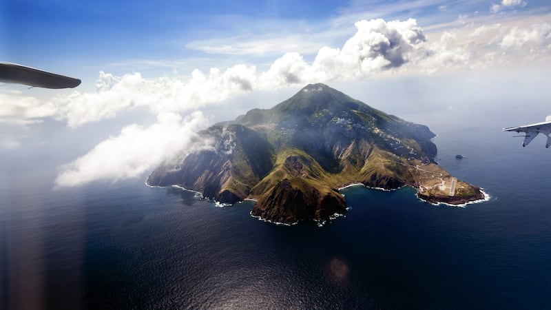 Pilots have to undergo special training to land at Saba, which has the world’s shortest commercial runway,  recently voted the world’s most scenic. Photograph: Cess Timmers