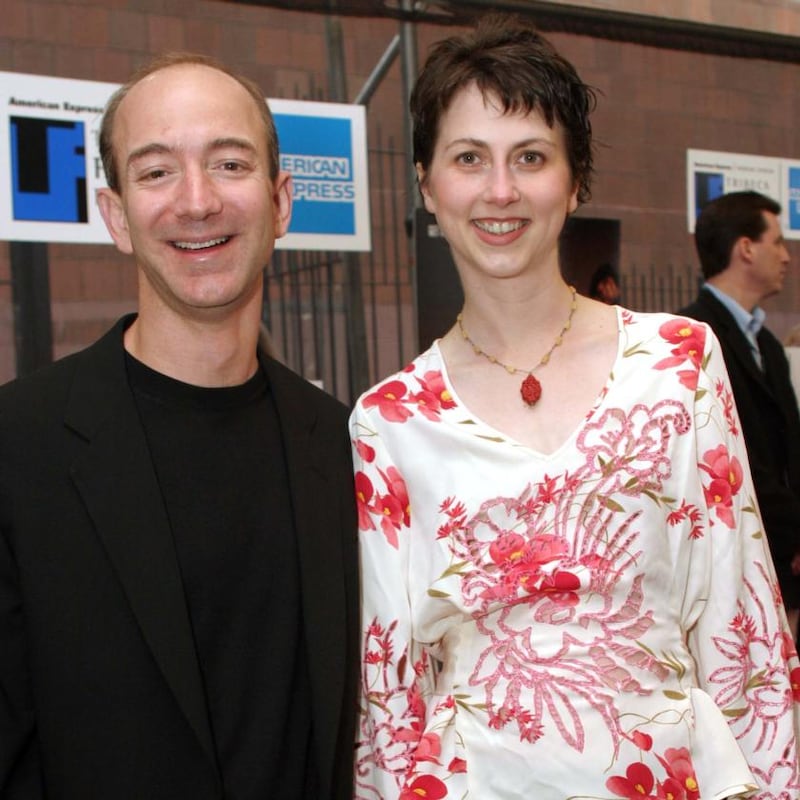 Jeff Bezos and MacKenzie Scott (2003). Photograph: Sara Jaye/Getty Images