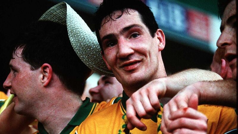 Donal Reid with the victorious Donegal team after the 1992 All-Ireland football final win against Dublin in Croke Park.  File photograph: Inpho