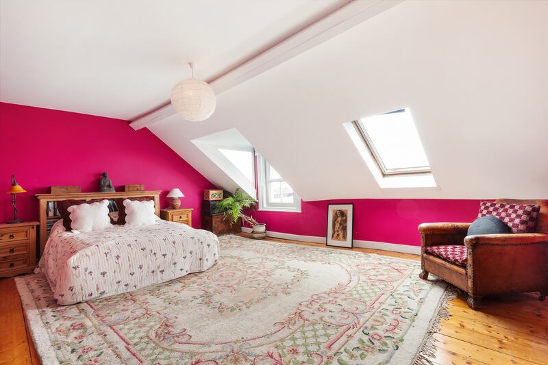 Second floor bedroom with sea views.
