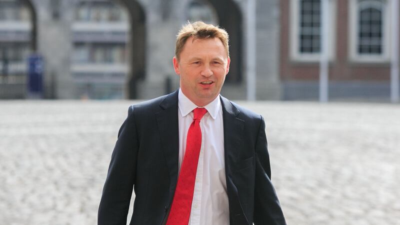 Sebastian Hamilton arrives at the Charleton Tribunal at Dublin Castle. Photograph: Gareth Chaney/Collins