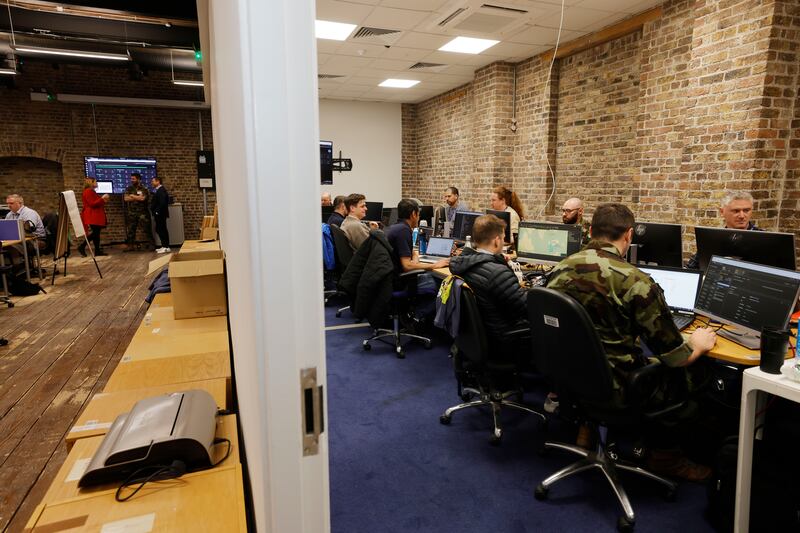 The broad contours of the war game are based on Russia’s cyberattack on Ukraine at the start of its full-scale invasion in 2022. Photograph: Alan Betson