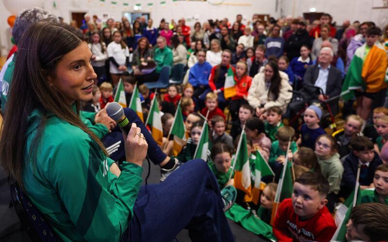 O'Connor addresses the gathered wellwishers. Photograph: Dan Clohessy/Inpho