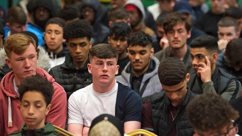 About 600 people attended the memorial service for Azzam Raguragui. Photograph:   Dave Meehan