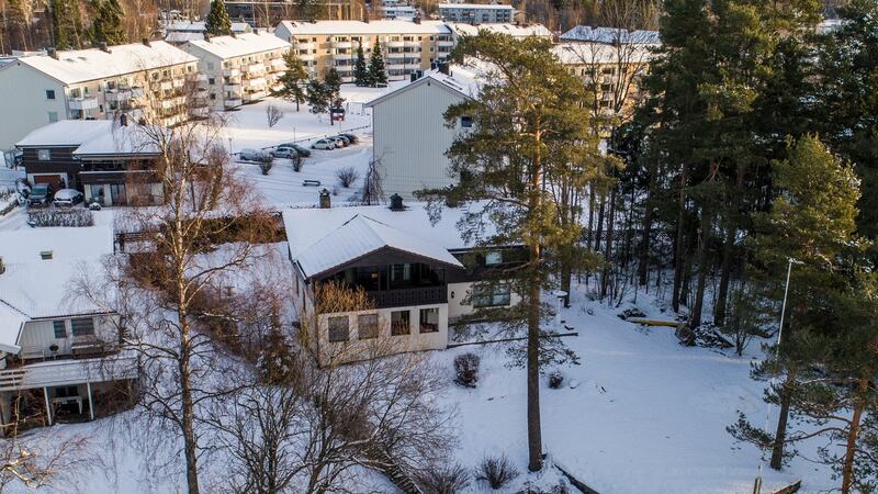 The home of Norwegian millionaire Tom Hagen and his wife Anne-Elisabeth Falkevik Hagen in Fjellhamar, Norway. Photograph: Tore Meek/EPA