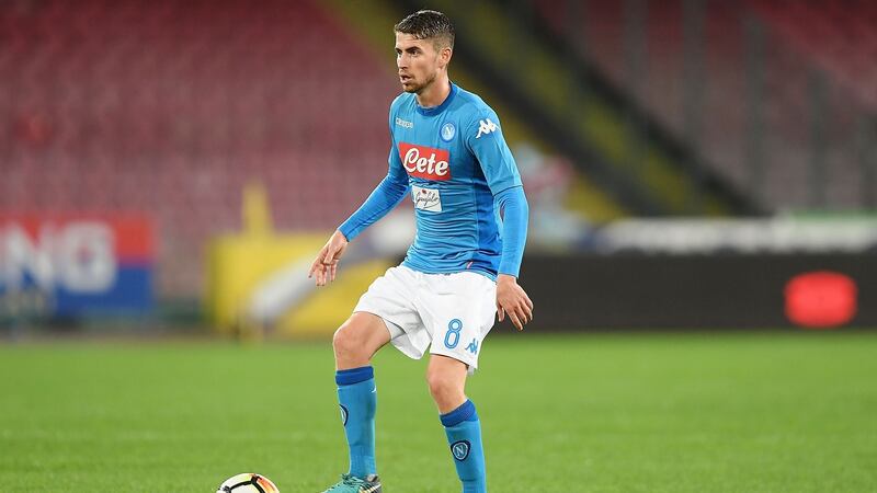 Chelsea have completed the signing of Napoli midfielder Jorginho. Photograph:  Francesco Pecoraro/Getty
