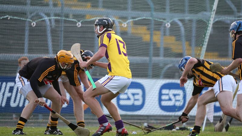 Wexford score a goal  in extra time  of the 2013 Leinster under-21 hurling final against Kilkenny at Wexford Park. Photograph: Morgan Treacy/Inpho