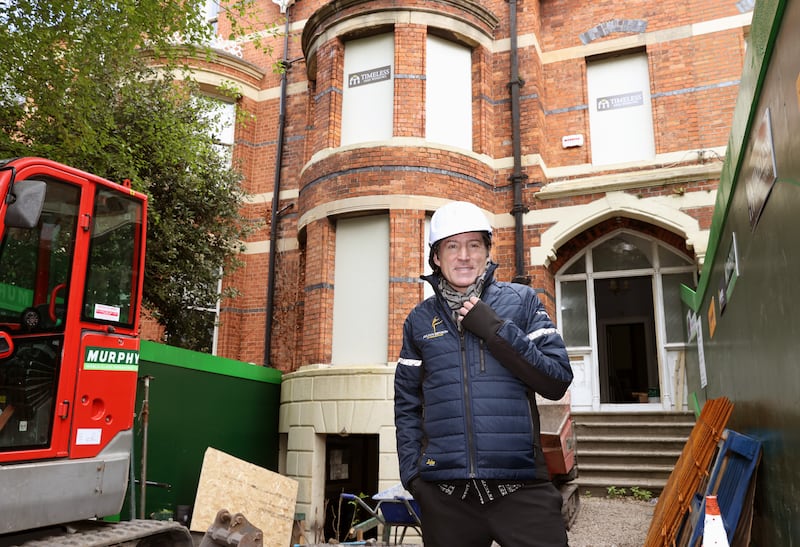 Julian Benson  on site at the JBCFF House in Dublin. Photograph: Brian McEvoy