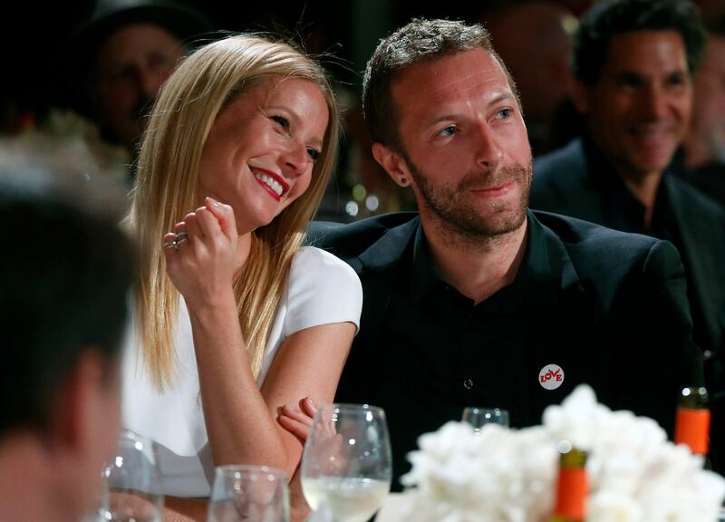 File photo:  Gwyneth Paltrow and then-husband Chris Martin at a charity gala in Beverly Hills, California on Janaury 11th, 2014. Paltrow and Martin separated after 11 years of marriage Photograph: Colin Young-Wolff/Invision/AP/File