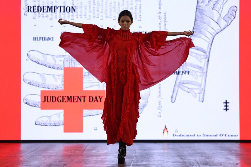 Pam Hogg runway show at London Fashion Week 2023. Photograph: Henry Nicholls/AFP/Getty Images
