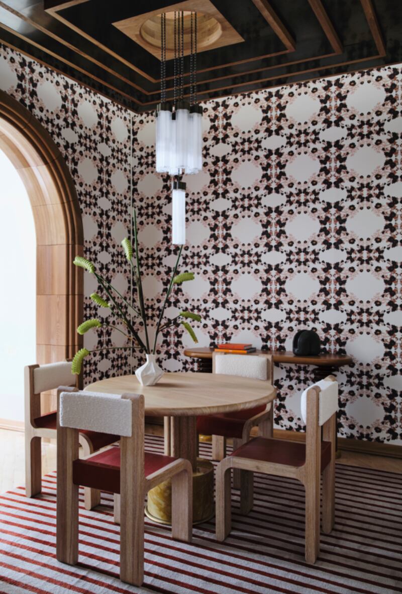 Orior designs including rugs in bold prints and colours by Katie McGuigan