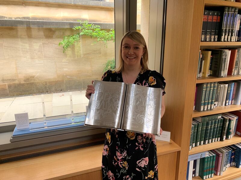 Freya McClements pictured with the trophy. 