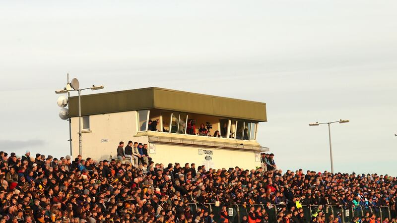 Over 8,000 fans packed in to the Kerry final. Photograph: James Crombie/Inpho