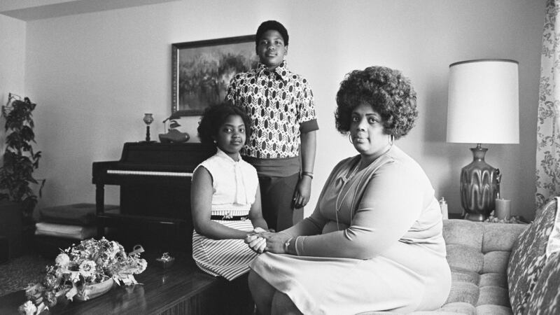 Linda Brown (right) and her two children  in their home in Topeka, Kansas. Photograph: AP Photo/File
