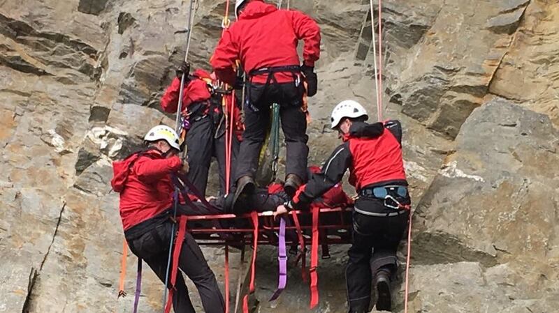 Members of Donegal Mountain Rescue on patrol: the volunteers operate on the barren moorlands and remote northwest coastline, conducting 35-50 search operations a year. Drone technology could aid their rescues.