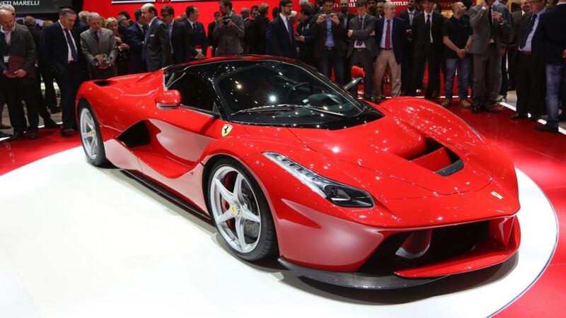 The  Ferrari La Ferrari (F150) automobile, produced by Ferrari SpA.  Photograph: Chris Ratcliffe/Bloomberg