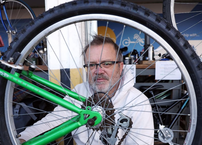 Stephen McManus, founder The Bike Hub. Photograph: Laura Hutton
