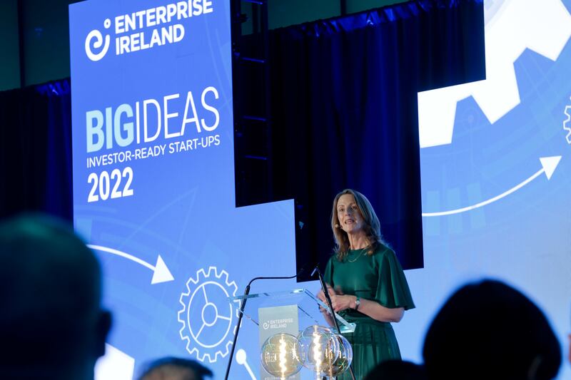 Pic: Deirdre Glenn of Enterprise Ireland speaking at its investor-ready start-up event, Big Ideas