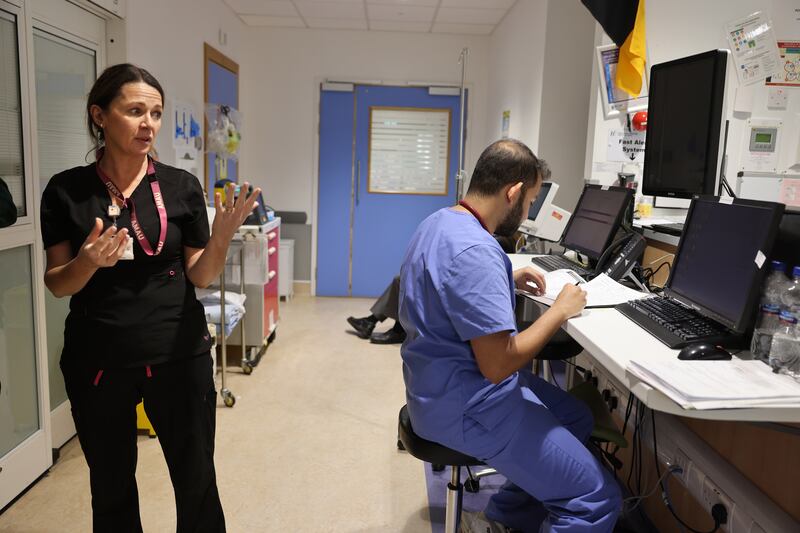 Caroline Egan, advanced nurse practitioner, in the Acute Medical Assessment Unit at St. Luke’s. Photograph: Dara Mac Dónaill
