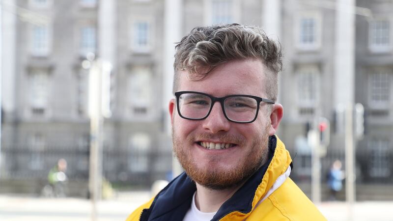 Alex Connolly, student of Trinity College Dublin, believes it is vital to have visible male role models – not just in sport. Photograph: Nick Bradshaw/ The Irish Times