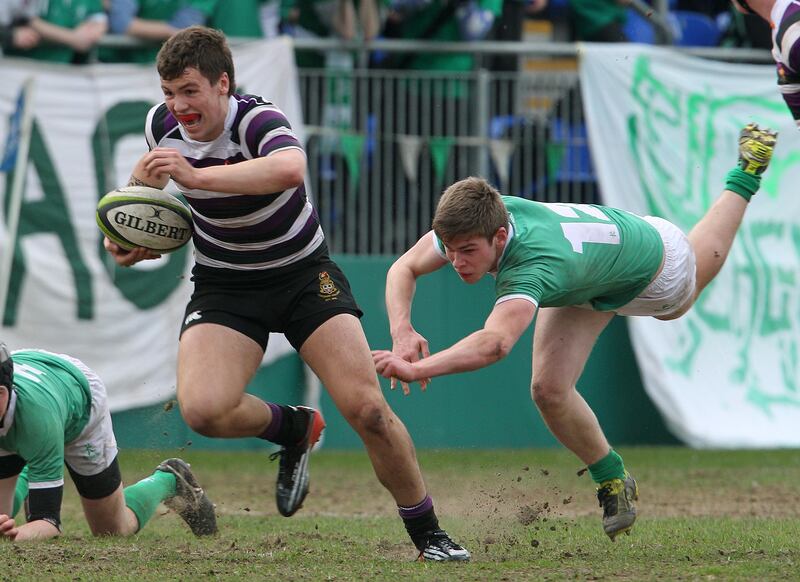 Terenure's Harrison Brewer in action in the Leinster Schools Cup in 2012. Photograph: Lorraine O'Sullivan/Inpho an