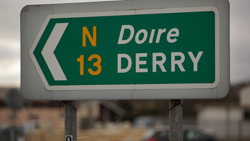 Even for nationalist non-speakers bilingual road signs  are an important cultural signifier. File photograph: Peter Macdiarmid/Getty Images