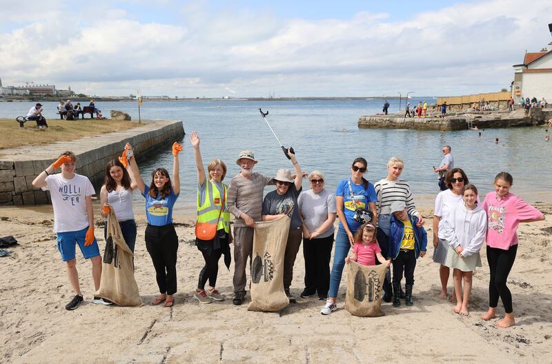 Flossie and the Beach Cleaners at Sandycove, Co Dublin.  Photograph: Nick Bradshaw/The Irish Times