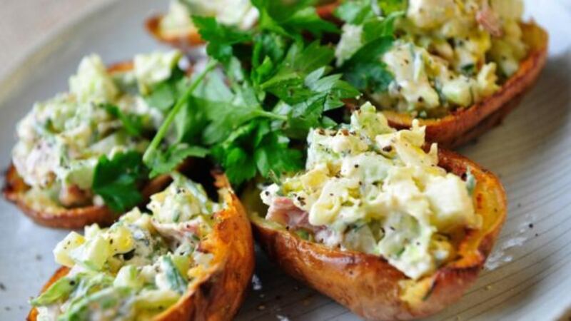 Domini Kemp’s cheesy baked potato skins