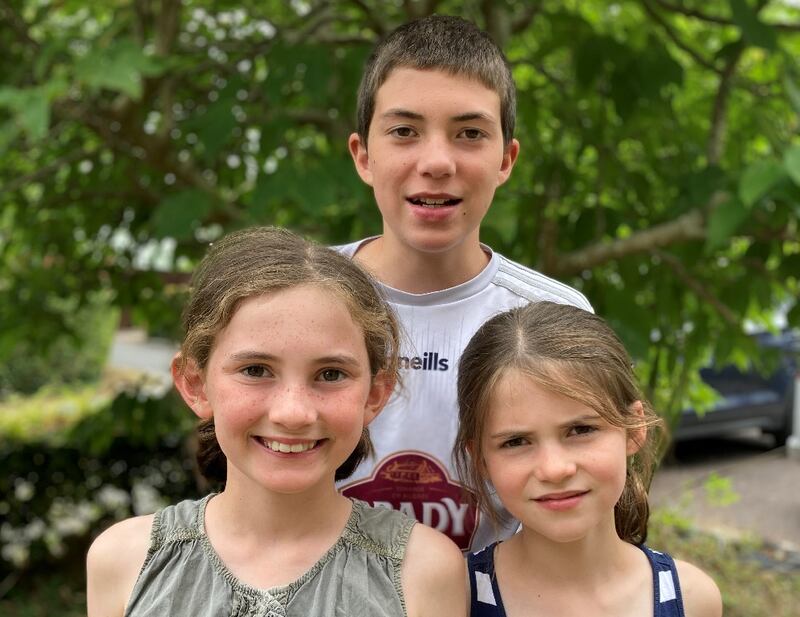 Three of Emma O'Regan's children -  Daniel, Beth and Sarah. 