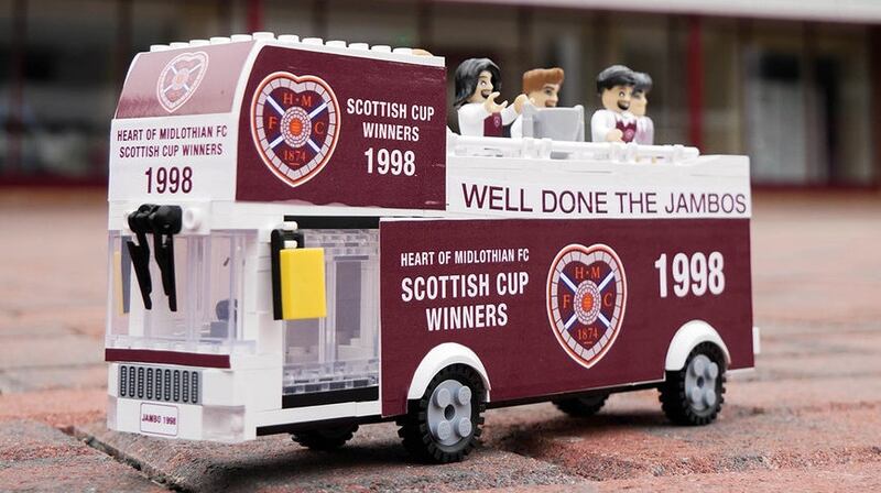 Hearts’ limited edition 20th anniversary bus.