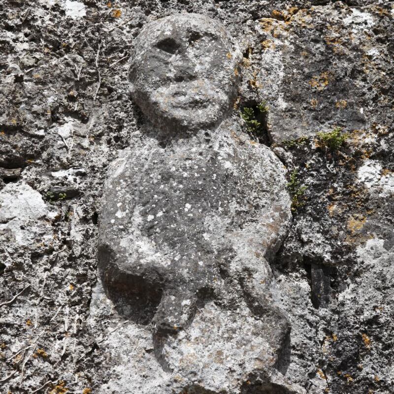 Sheela-na-gig: the medieval stone carvings show folk deities associated with birth and death. Photograph: Getty