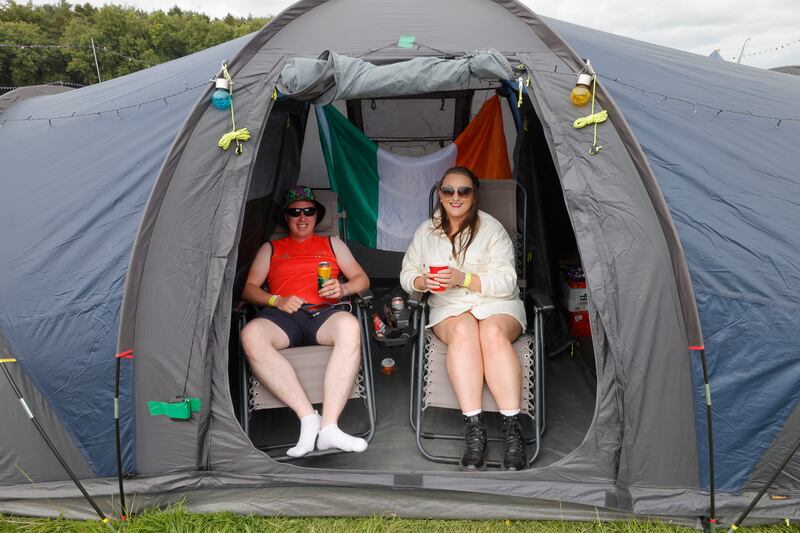 Electric Picnic 2024: Diarmuid Molumby and Geraldine Molumby,
from Tipperary. Photograph: Alan Betson
