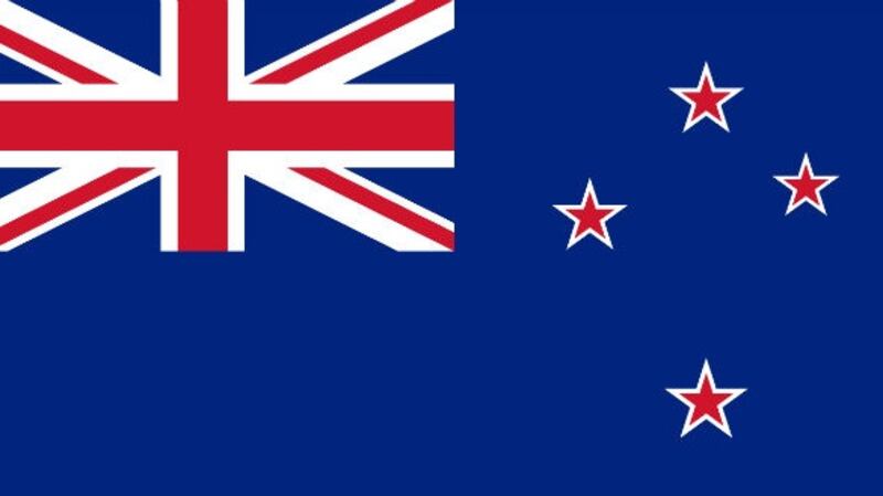 The national flag of New Zealand.
