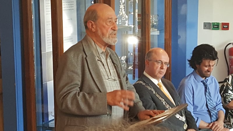 Louis Marcus at the opening of The Tsar the Rosehills and The music shop in Cork.