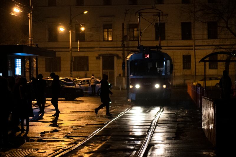 Russian-appointed authorities have said they are working to partially restore power in the occupied Ukrainian city of Kherson following what they called a Ukrainian terrorist attack on power lines. Photograph: Andrew Kravchenko/AP