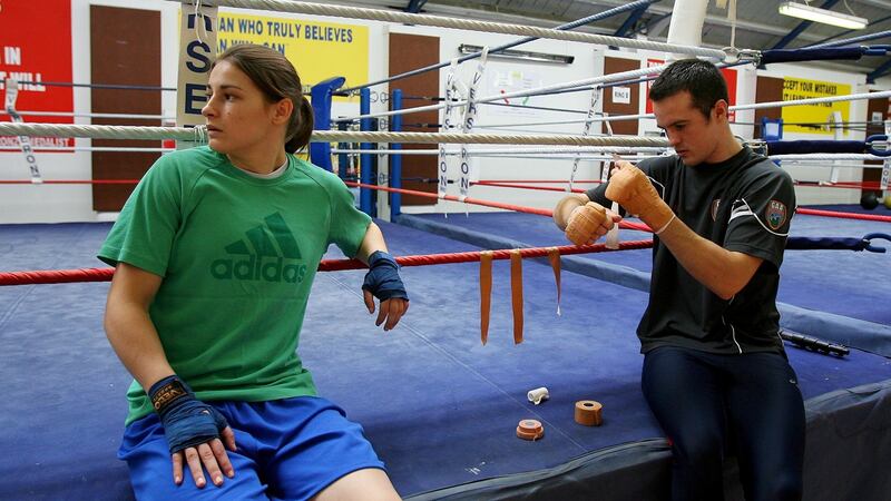 O’Neill with Katie Taylor in 2009. Photo: Cathal Noonan/Inpho