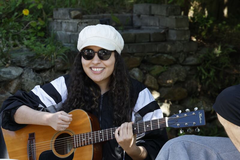 Arisa Vedra on guitar. Photograph: Nick Bradshaw/The Irish Times