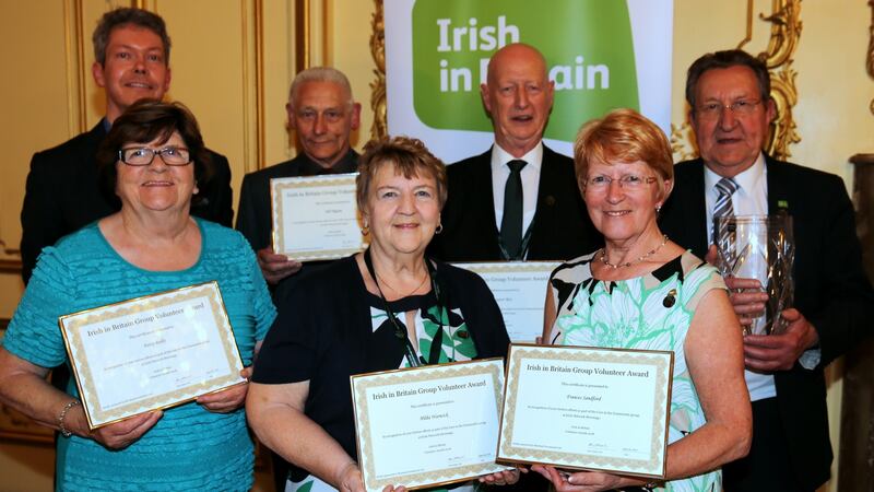 Care in the Community  project volunteers with the Irish Network Stevenage who won the   outstanding group of volunteers award