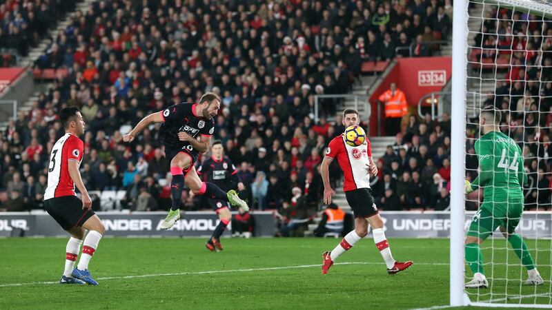 Huddersfield Town’s Laurent Depoitre scores his side’s  goal in the Premier league game against Southampton at St Mary’s. Photograph: Adam Davy/PA Wire