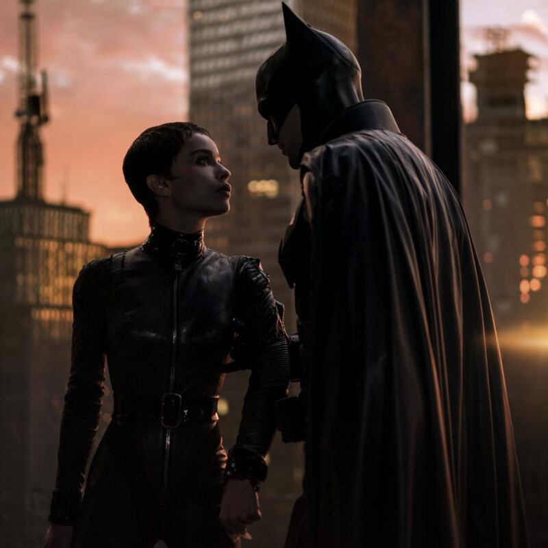 Zoë Kravitz and Robert Pattinson in The Batman