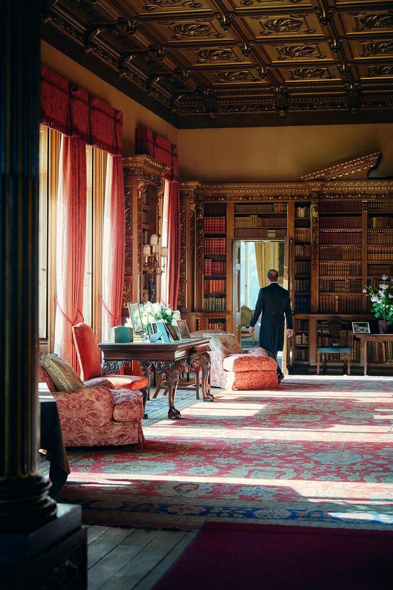 Downtown Abbey on Airbnb: the library at Highclere Castle, in Hampshire, in southern England