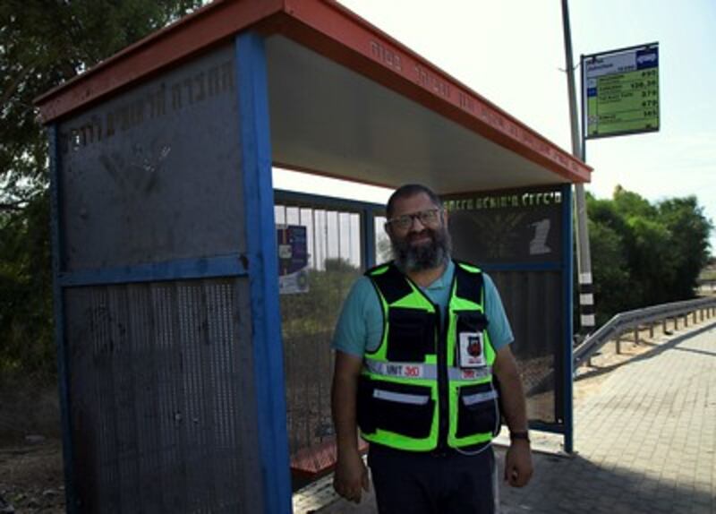 Zaka volunteer Moshe Malaya. Photograph: Hannah McCarthy