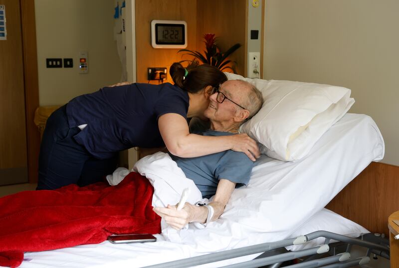 Dr Lucy Balding with Joe McPartlin. 'Really, it’s about sharing a little of yourself but not so much that you unravel,' says Balding. Photograph: Nick Bradshaw