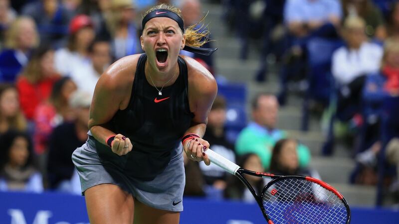 Petra Kvitova beat favourite Garbine Muguruza to reach the US Open quarter-finals. Photograph: Chris Trotman/Getty